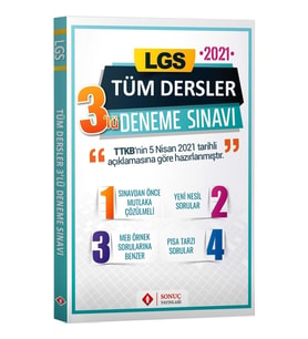 Sonuç Yayınları Lgs Tüm Dersler 3 Lü Deneme 2021-2022