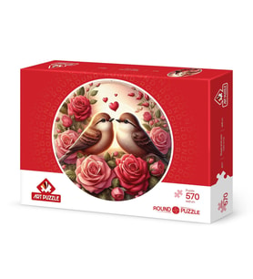 Art Puzzle Güller ve Aşk 570 Parça Round Puzzle