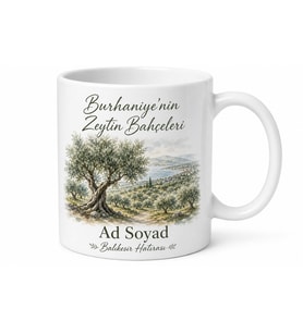 Burhaniye Zeytin Bahçeleri Balıkesir Hatırası Kahve Kupası Hediye Bardak