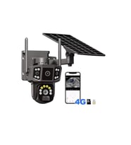 VENSA Çift Kameralı 4g Solar Sim Kart Güneş Panelli Güvenlik Kamerası - VN-364G (Siyah)