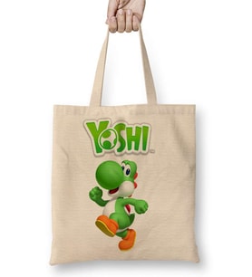 Mario Ve Yoshi Bez Çanta Uzun Saplı