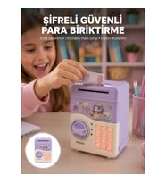 Mey İthalat® Çocuklar İçin Elektronik Şifreli Para Biriktirme Kumbarası Mor