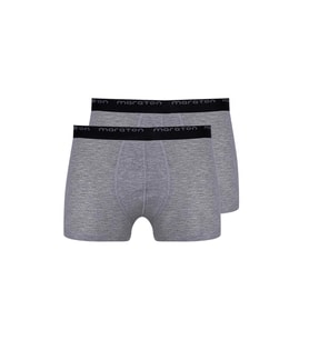 Maraton 2'Lİ Erkek Gri Melanj Boxer