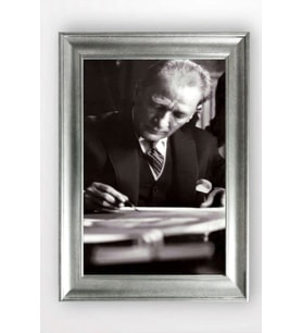 Gümüş Çerçeveli Atatürk Tablo cv745