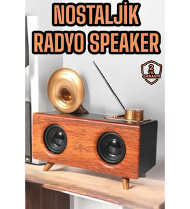 Çalar Radyo Müzik Kutusu Nostaljik Hoparlör Speaker