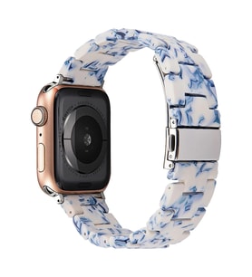 BİPOWER Apple Watch 42-44mm KRD25 Resin Açık Mavi Kordon