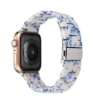 BİPOWER Apple Watch 42-44mm KRD25 Resin Açık Mavi Kordon