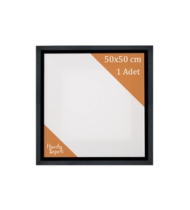 Siyah Çerçeveli 50x50 cm Boş Tuval Tablo