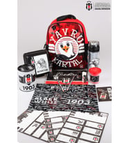 LİSANSLI BEŞİKTAŞ "YAVRU KARTAL" TEK BÖLMELİ KÜÇÜK BOY 32 CM ANAOKUL ÇANTASI,BESLENME KABI,500 ML MATARA İLE FULL KIRTASİYE SETİ (01)