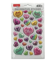 TANEX KIDS TNX-25371 DEKORATİF ETİKETLER - PUFFY KALP BALON SERİSİ STICKER - 1 ADET