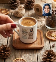 Kişiye Özel Karikatürlü Best Mom Ever Anneye Hediye Türk Kahvesi Fincanı Anneler Günü Hediyesi