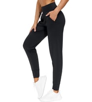 Ghassy Co.Kadın Yüksek Bel Yoga Koşu Egzersiz Joggers Hafif Eşofman Altı 