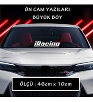 YARIŞÇI ön arka cam uyumlu sticker yazı - Büyük boy spor tuning modifiye etiket
