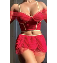 Amora Secret Mini Etekli Fantezi Bustiyerli Takım