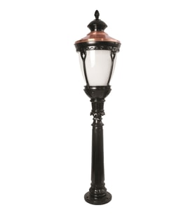 AVONNI BSU-68026-BSY-BOP Kahverengi/Siyah Boyalı Dış Mekan Aydınlatma E27 Aluminyum Polikarbon Cam 30cm