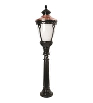 AVONNI BSU-68026-BSY-BOP Kahverengi/Siyah Boyalı Dış Mekan Aydınlatma E27 Aluminyum Polikarbon Cam 30cm