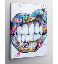 Kanvas Tablo Pop Art Dudak Ve Diş