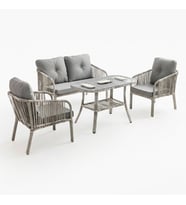 Capri Swing Artemis İkili Rattan Balkon Bahçe Takımı  Beyaz