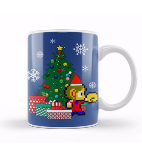 Alex Kidd Around The Christmas Tree Kupa Bardak Porselen
