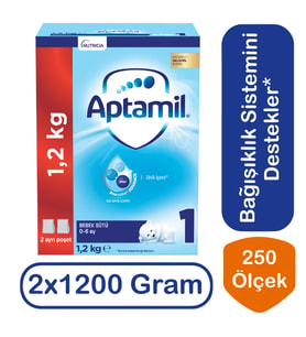 Aptamil Devam Sütü 1 Numara 1200 gr 2 li Paket