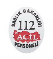 Sağlık Bakanlığı 112 Acil Cüzdan Rozeti (Beyaz)