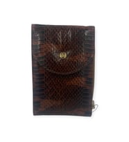 Ollbag OL-1093Y Kadın Zincir Askılı Mini Çanta Cüzdan (Kahverengi-Kahve)