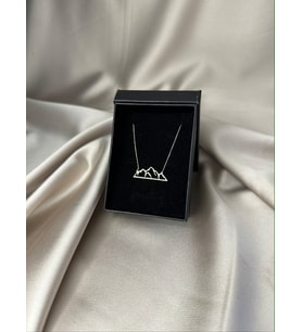Kişiye Özel 925 Ayar Gümüş Dağ Model Kolye