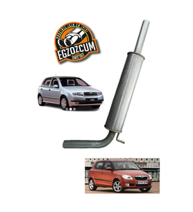 Skoda Fabia orta susturucu egzoz eksoz 2000-08 model Uyumlu