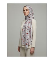 Çiçek Desenli Pamuklu Şal 185x70