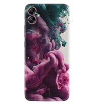 Samsung Galaxy A04E Kılıf Resimli Desenli Baskılı Silikon Pink Green Cloud 1306