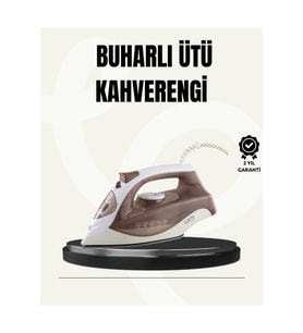 Buharlı Ütü 2200W Seramik Taban 300 ml Kahverengi Dikey Ütüleme - AYST1086-5480