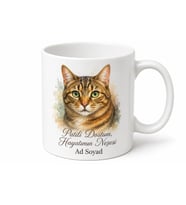 Kişiye Özel Kedi Fotoğraflı Seramik Kupa Bardak Kedi Severler İçin Hediye