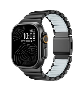 Watch 10 46mm Kordon KRD-151 Metal Silikon Kordon Siyah-Mavi