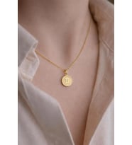 Kişiye Özel 925 Ayar Gümüş İkizler Burcu Sembol Kolye (Gold)