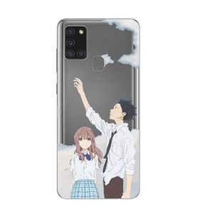 Samsung Galaxy A21S Uyumlu A Silent Voice Tasarımlı Şeffaf Telefon Kılıfı