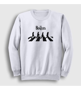 Presmono Unisex Beyaz Abbey Road The Beatles Sweatshirt 114028tt (Beyaz)