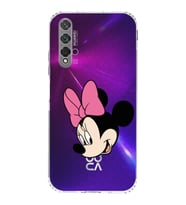 Huawei Nova 5t  Kamera korumalı Kapak Minnie Mouse Tasarımlı  Şeffaf Kılıf