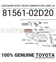 Toyota Corolla Arka Stop Sol 2018 (Oem No:  8156102D20)