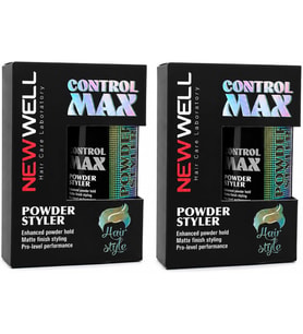 BYBARS Newwell Control Max Powder Styler, Mat Görünüm, Güçlü Tutucu, Hacim Veren Saç Şekillendirici Toz, 20G (2 adet)