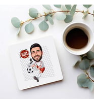 Kişiye Özel Mükemmel Kaleci Karikatürlü Bardak Altlığı