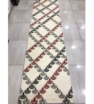 Saray Halı Samyeli 10942 Wk 80X300 Krem Kırmızı Gri Yolluk !