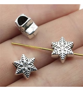 Kar Tanesi,Takantakana Worldshop, Pandora, Bileklik Uyumlu, Gümüş, Charm  (1Adet)