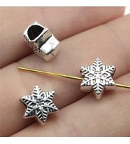 Kar Tanesi,Takantakana Worldshop, Pandora, Bileklik Uyumlu, Gümüş, Charm  (1Adet)