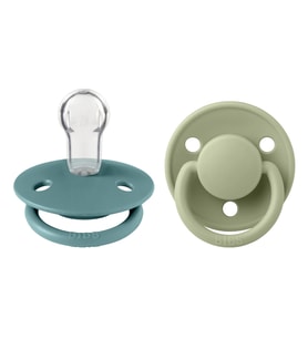 Bibs De Lux Silikon İkili Emzik-Island Sea/Sage 0-36 Ay