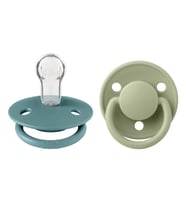 Bibs De Lux Silikon İkili Emzik-Island Sea/Sage 0-36 Ay