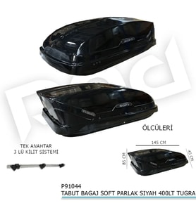 Tabut Port Bagaj Soft Parlak Siyah 400LT Tuğra