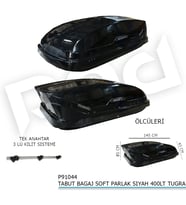 Tabut Port Bagaj Soft Parlak Siyah 400LT Tuğra