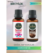Amber + Çikolata ( Oda Kokusu Aroma Terapi Buhurdanlık / Difüzör Yağı ) Set 2 Adet x 30 ML