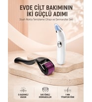 Dermaroller ve Vakumlu Siyah Nokta Temizleme Cihazı 2’li Cilt Bakım Seti