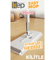 Pratik Otomatik Bez Yakalayan Mop Seti, 10 Bez Hediyeli, 26 cm Çap
